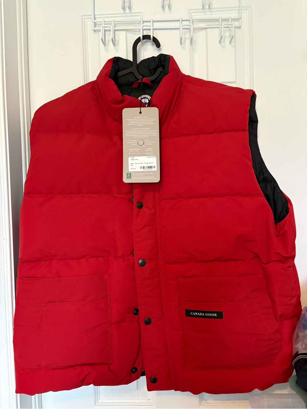 Canada Goose Red Men’s Quilted Down Vest